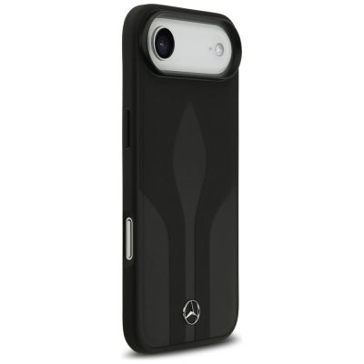 4. Etui Mercedes Leather The Move MagSafe na iPhone 17 Air - czarne
