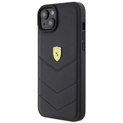 2. Etui Ferrari Quilted Metal Logo do iPhone 15 Plus - czarne