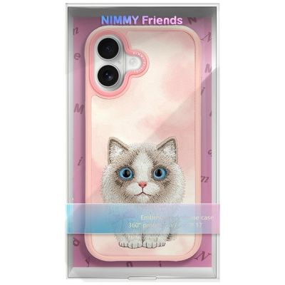 9. Etui Nimmy Big Eyed Pet 2.0 Cat na iPhone 17 - różowe