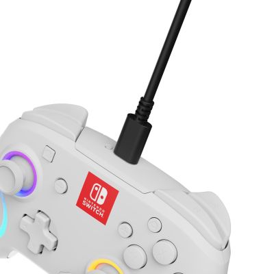 10. PDP Afterglow Wave Biały USB Gamepad Analogowa/Cyfrowa Nintendo Switch, Nintendo Switch Lite, Nintendo Switch OLED