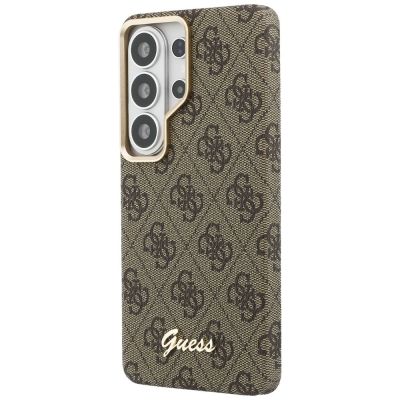 2. Etui Guess 4G Script MagSafe na Samsung Galaxy S26 Ultra - brązowe