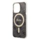 6. Etui Guess 4G Print MagSafe na iPhone 13 Pro + ładowarka indukcyjna - czarne