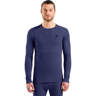 Bielizna termoaktywna z długim rękawem Odlo BL TOP crew neck l/s ACTIVE WARM roz. L Niebieska