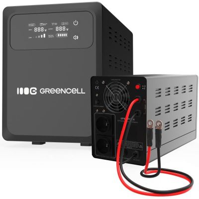 33. UPS ZASILACZ AWARYJNY Greencell PowerCore 1200VA 800W AVR 12VDC LCD