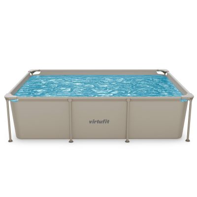 3. VIRTUFIT PROSTOKĄTNY BASEN 260 x 180 CM Z POMPĄ FILTRUJĄCĄ BEŻOWY