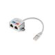 4. Adapter Lanberg AD-0026-S (RJ45 M - 2 x RJ45 F; kolor szary)