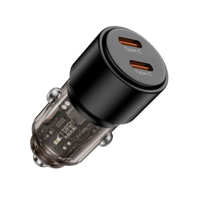 2. Ładowarka samochodowa CC03 2-porty PD100W - czarna