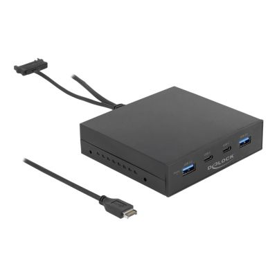 4. DELOCK Panel Przedni 3.5 USB 3.2 Gen 2 z 2 x USB-C + 2 x USB-A