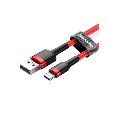 2. Kabel Baseus Cafule CATKLF-C09 (USB 2.0 - USB typu C ; 2m; kolor czarno-czerwony)