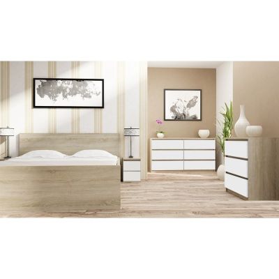 4. M2 MALWA STOLIK NOCNY 2 SZUFLADY SONOMA MIX