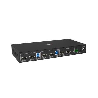 2. Lindy 2-portowy przełącznik KVM HDMI 4K60 USB3.0 z podwójną głowicą