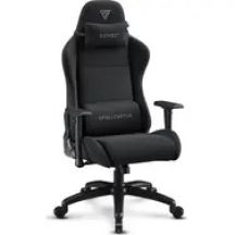 SENSE7 Spellcaster FUKU XL czarny / Fotel gamingowy / Materiał / Regulowany / Kółka / Nośność 160 kg
