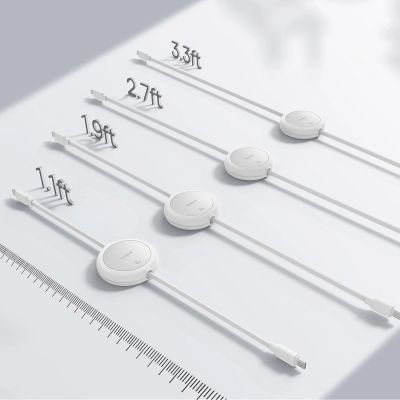 6. Kabel zwijany Baseus Free2Pull 60W USB-C - USB-C 1m - biały