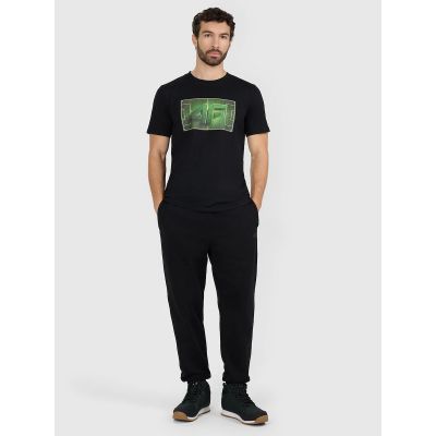 6. T-shirt regular z nadrukiem męski 4F 4FRAW25TTSHM3612-20S