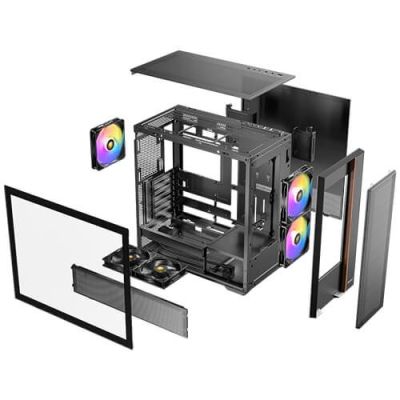 16. Antec FLUX REAR Midi Tower Czarny