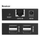 11. Przedłużacz (extender) po skrętce kat.6 USB 2.0 do 150m, 4x USB-A do 480 Mbps, 1x RJ45 (Gigabit Ethernet) - zestaw (odbiornik/nadajnik)