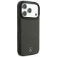 4. Etui Mercedes Leather Mesh with Bow Line MagSafe na iPhone 18 Pro / 17 Pro - ciemnoszare