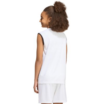 5. Koszulka dla dzieci adidas Entrada 26 Sleeveless Jersey biała KB3935
