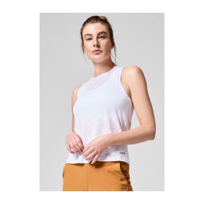 5. Koszulka treningowa CASALL Soft Texture Tank biały