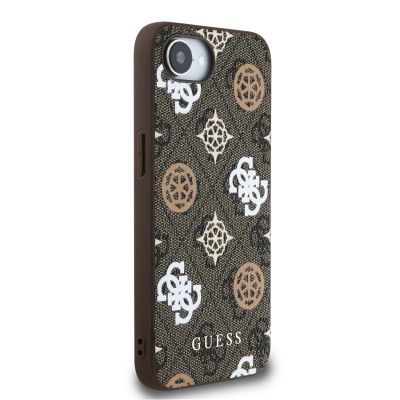 6. Etui Guess PU 4G Peony z MagSafe na iPhone 16e - brązowe