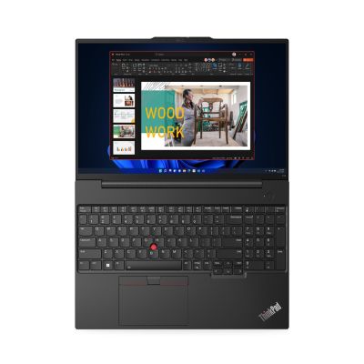 23. Lenovo ThinkPad E16 i5-1335U 16"WUXGA Touch IPS 300nits 16GB DDR4 SSD512 Iris Xe Cam1080p 47Wh Backlit Kb FgPr W11Pro Graphite Black (REPACK) 2Y