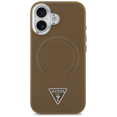 3. Etui Guess Triangle Logo MagSafe na iPhone 17 - brązowe