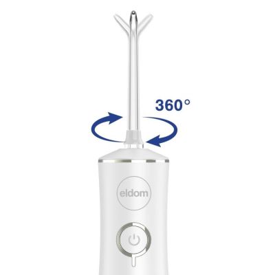 14. ELDOM IRYGATOR RY200B 230 ML AKUMULATOROWY,BIAŁY, CZAS PRACY 60 MIN. CZAS ŁADOWANIA OK. 6 H, IPX7, ETUI PODRÓŻNE, PRZEWÓD USB