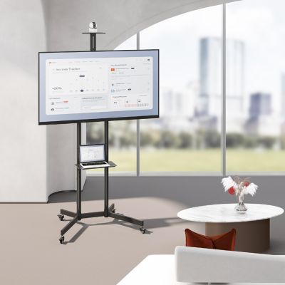 5. MACLEAN STAND / WÓZEK DO TV, PÓŁKA NA KAMERĘ, NA KÓŁKACH, 37-70", MAX. OBCIĄŻENIE 45KG/5KG PÓŁKA, MAX. VESA 600X400 MC-113 B