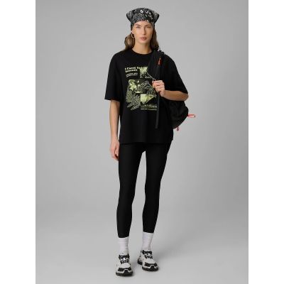 3. T-shirt loose z nadrukiem damski 4F 4FRSS26TTSHF3705-20S