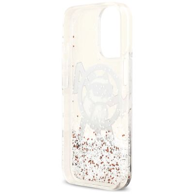 7. Etui Karl Lagerfeld Liquid Glitter Choupette Logo MagSafe na iPhone 17 - przezroczyste