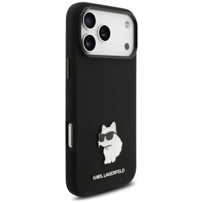 4. Etui Karl Lagerfeld Silicone Choupette Metal Pin iPhone 18 Pro Max / 17 Pro Max - czarne