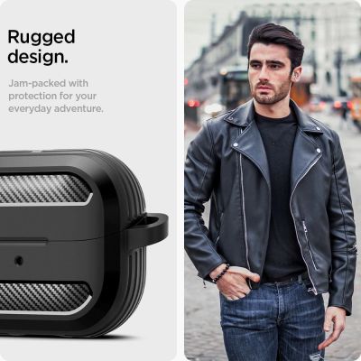 13. Etui Spigen Rugged Armor Samsung Galaxy Buds 3 / 3 Pro - czarne