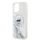 6. Etui Karl Lagerfeld Liquid Glitter Choupette Head MagSafe na iPhone 12 / 12 Pro - przezroczyste