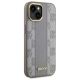 4. Etui DKNY Leather Checkered Mono Pattern MagSafe na iPhone 15 Plus - beżowe