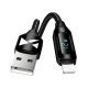 2. Kabel USB-A - Lightning Wozinsky WUALC2 z wyświetlaczem LED 2.4A 2m  - czarny