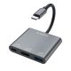 Hub Wozinsky WHCH-01 USB-C PD 100W HDMI 4K@30Hz USB-A 10Gbps - szary