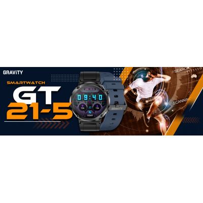 10. Smartwatch Gravity GT21-5 + Granatowy Pasek Silikonowy
