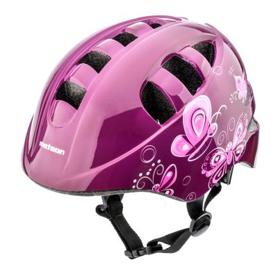 2. Kask rowerowy Meteor KS08 Pink Butterflies 24900-24901