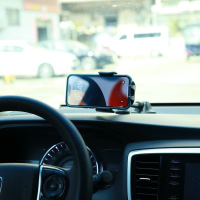 8. Joyroom samochodowy uchwyt na telefon z elastycznym ramieniem na deskę rozdzielczą szybę czarny (JR-ZS259)