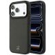 Etui Mercedes Leather Mesh with Bow Line MagSafe na iPhone 18 Pro / 17 Pro - ciemnoszare