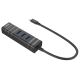 3. Lindy 43249 huby i koncentratory USB 3.2 Gen 1 (3.1 Gen 1) Type-C 5000 Mbit/s Czarny