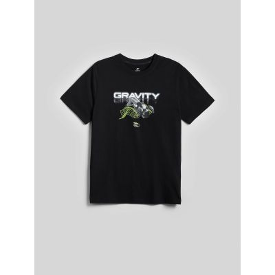 5. T-shirt regular z nadrukiem męski 4F 4FRAW26TTSHM4663-20S