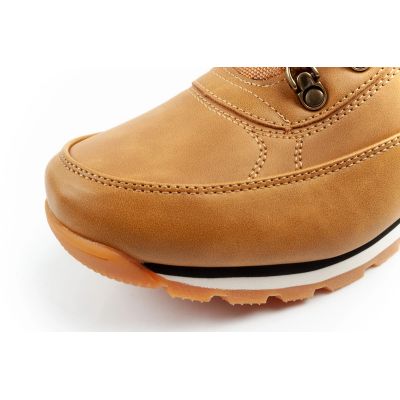 6. Lee Cooper buty sportowe męskie zimowe trekkingowe ocieplane za kostkę brązowe