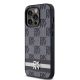 2. Etui DKNY Leather Checkered Mono Pattern & Printed Stripes na iPhone 14 Pro - czarne