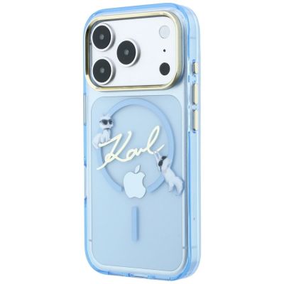 2. Etui Karl Lagerfeld Script Logo MagSafe na iPhone 18 Pro / 17 Pro - jasnoniebieskie