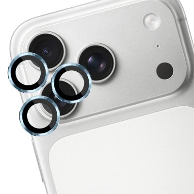 6. Szkło hartowane na obiektyw aparatu 3mk Lens Protection Pro do iPhone 17 Pro /17 Pro Max - jasnoniebieskie