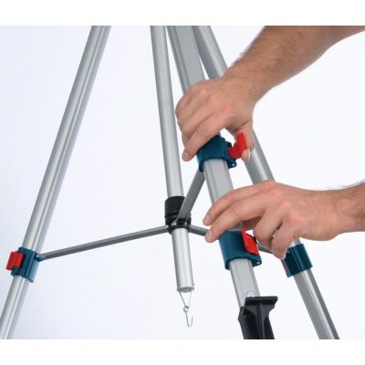 4. Bosch BT 250 Professional statyw Poziomice laserowe 3 x noga Niebieski, Biały