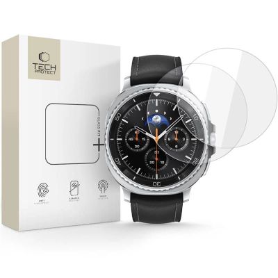 Szkło hartowane Tech-Protect Glass Fit+ 2-pack na Samsung Galaxy Watch 8 Classic 46 mm - przezroczyste