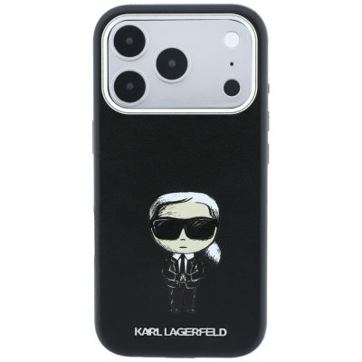 4. Etui Karl Lagerfeld Smooth Ikonik Sketch MagSafe do iPhone 18 Pro / 17 Pro - czarne