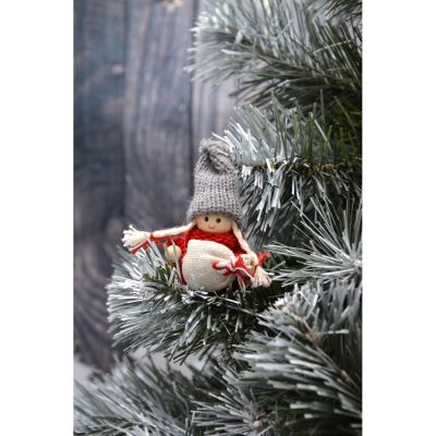 29. LALECZKA DEKORACYJNA Z WORKIEM CZERWONA GIRL 7,5CM